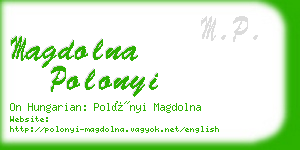 magdolna polonyi business card